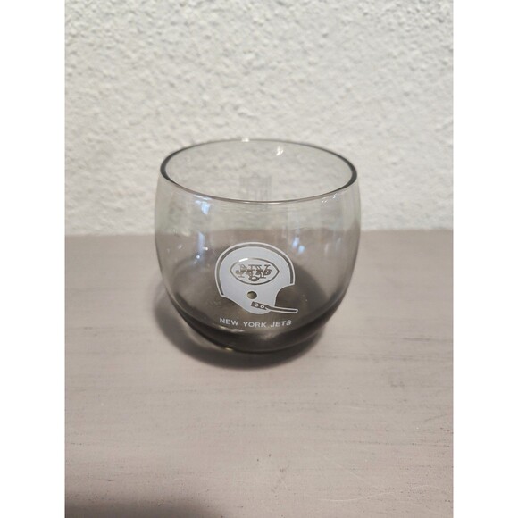 Vintage 1960s New York Giants Smokey Grey Glass NFL Collectible Cup Rare - Picture 6 of 6